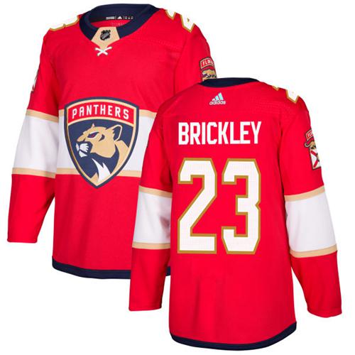 Adidas Men Florida Panthers 23 Connor Brickley Red Home Authentic Stitched NHL Jersey